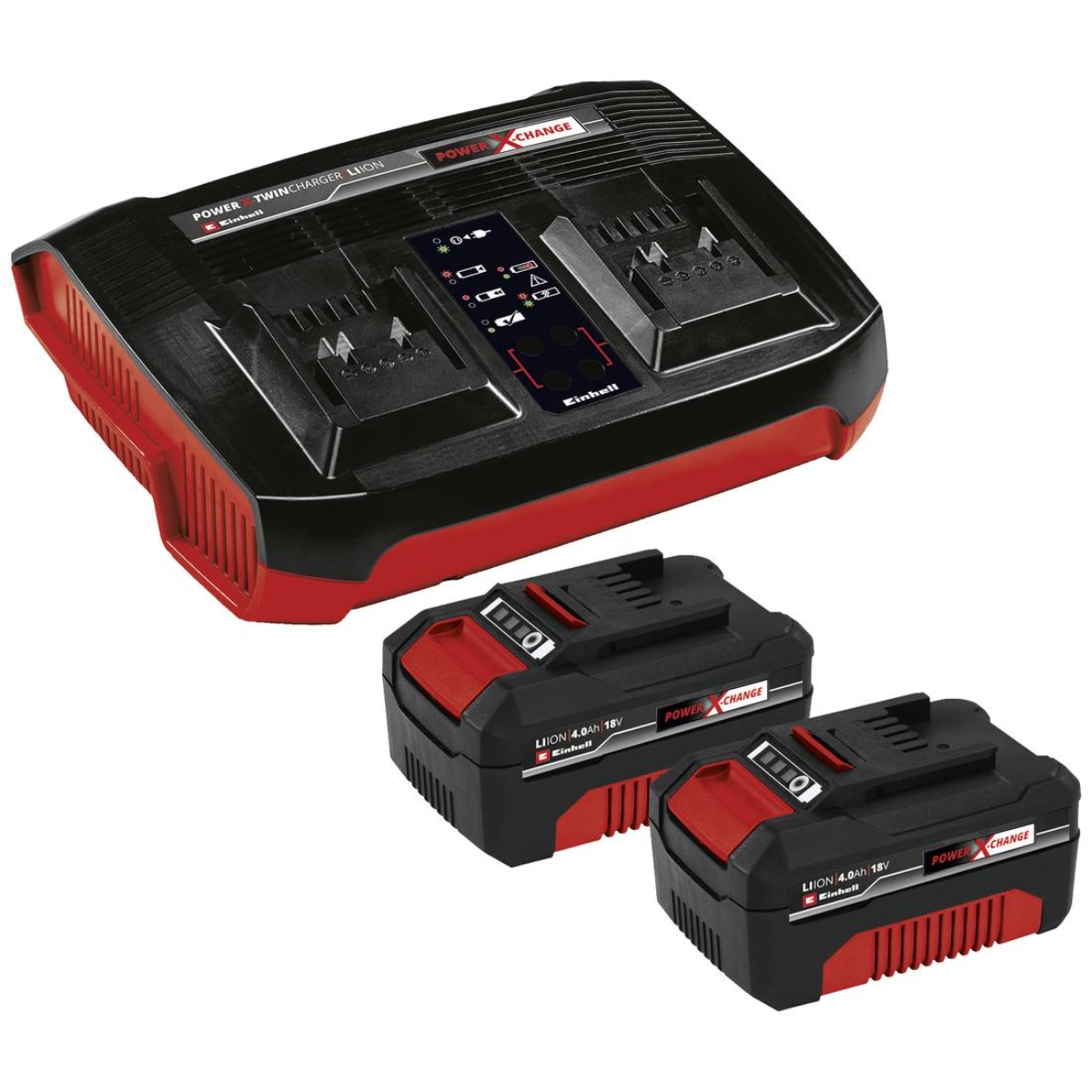 Aku set 2 baterije 4.0Ah i Twincharger punjač Einhell 18V 4512112