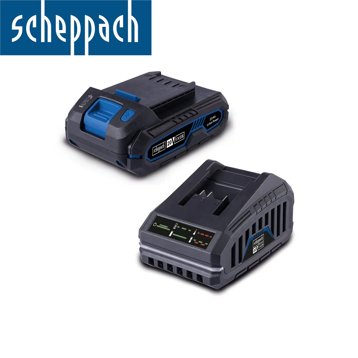 Aku set - baterija i punjač - Starter kit 1 Scheppach SBSK2.0 20V IXES 2.0Ah 2.4A