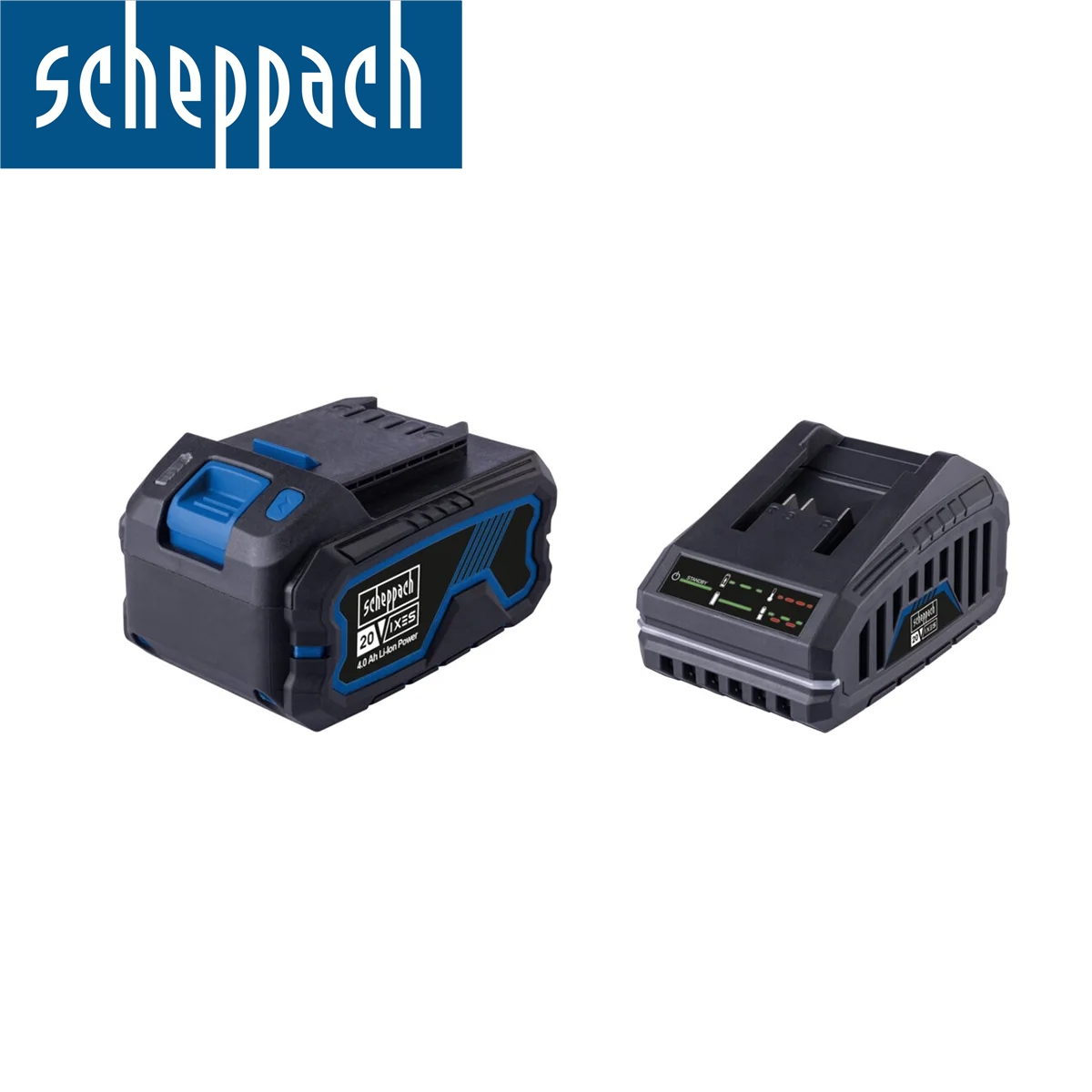 Aku set - baterija i punjač - Starter kit 2 Scheppach SBSK4.0 20V IXES 4.0Ah 2.4A