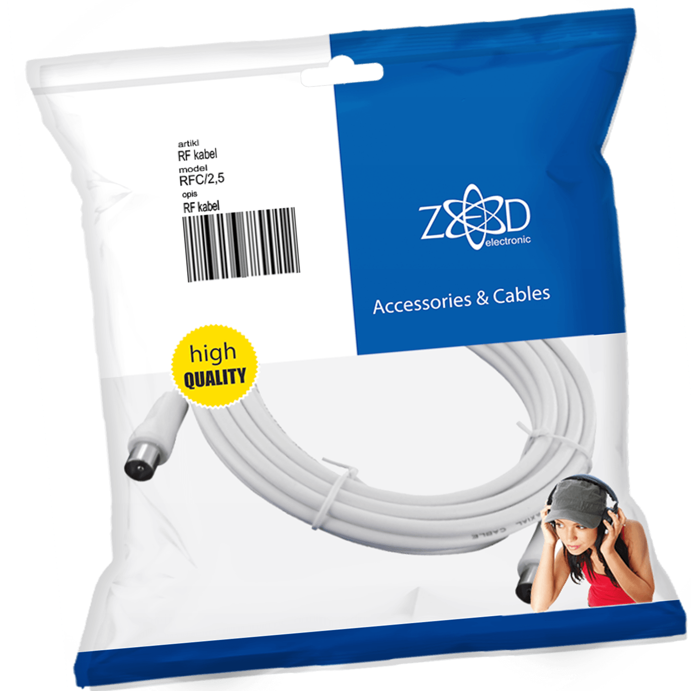 ZED electronic Antenski kabl sa RF - konektorima, 2.5 met - RFC/2,5