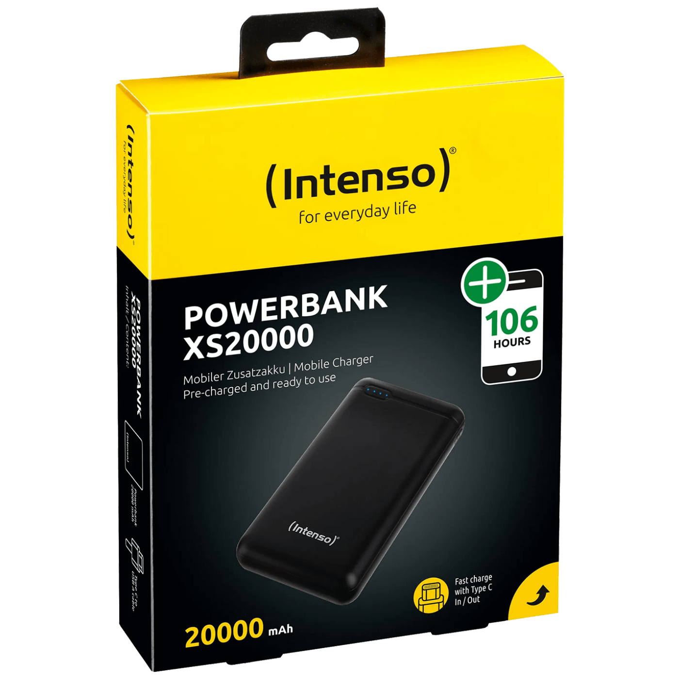 (Intenso) Prijenosni punjač za mobitele i tablete 20000mAh - POWERBANK XS20000 Black