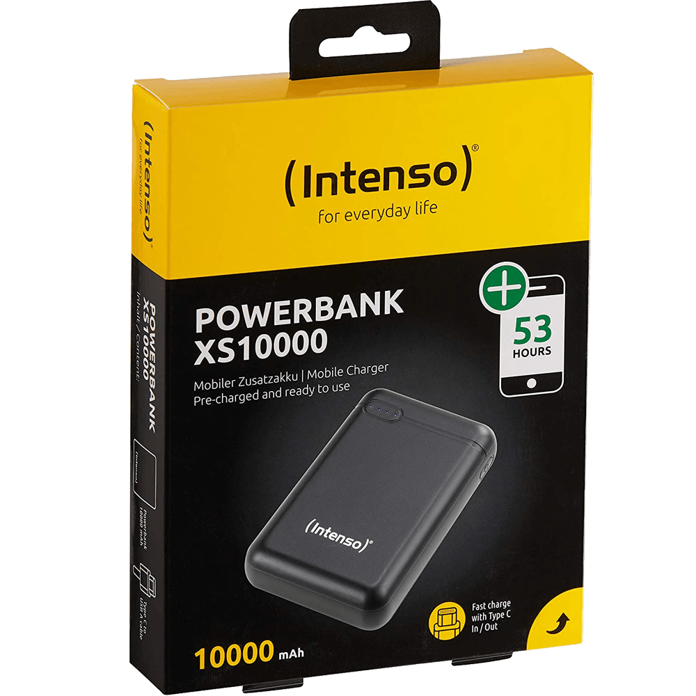 (Intenso) Prijenosni punjač za mobitele i tablete 10000mAh - POWERBANK XS10000 black