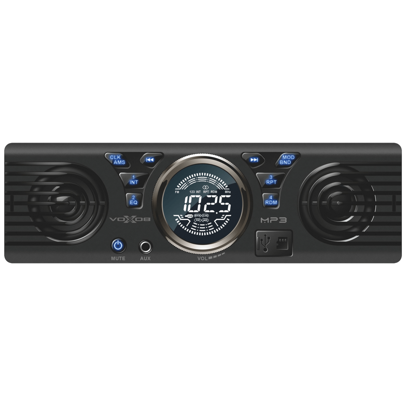 SAL Auto radio sa ugrađenim zvučnicima, 2x10W, USB, RCA - VB P1000