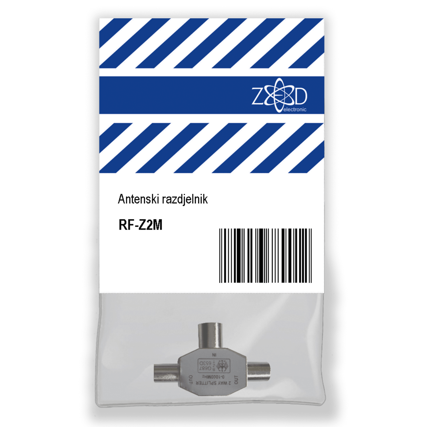 ZED electronic Antenski razdjelnik 1 ženski na 2 muška - RF-Z2M
