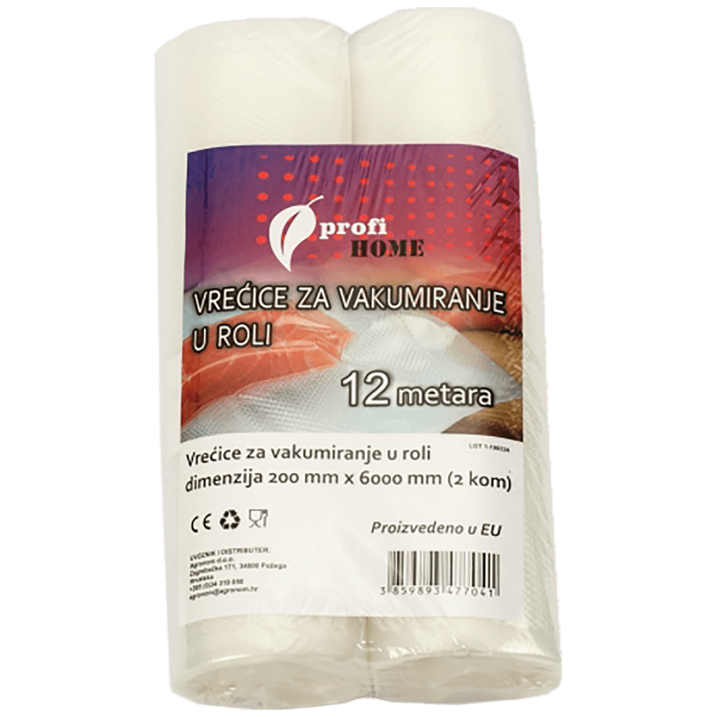 profi HOME Vrećice/Folije za vakumiranje u roli, 200 x 6000 mm, 2 kom - 453606