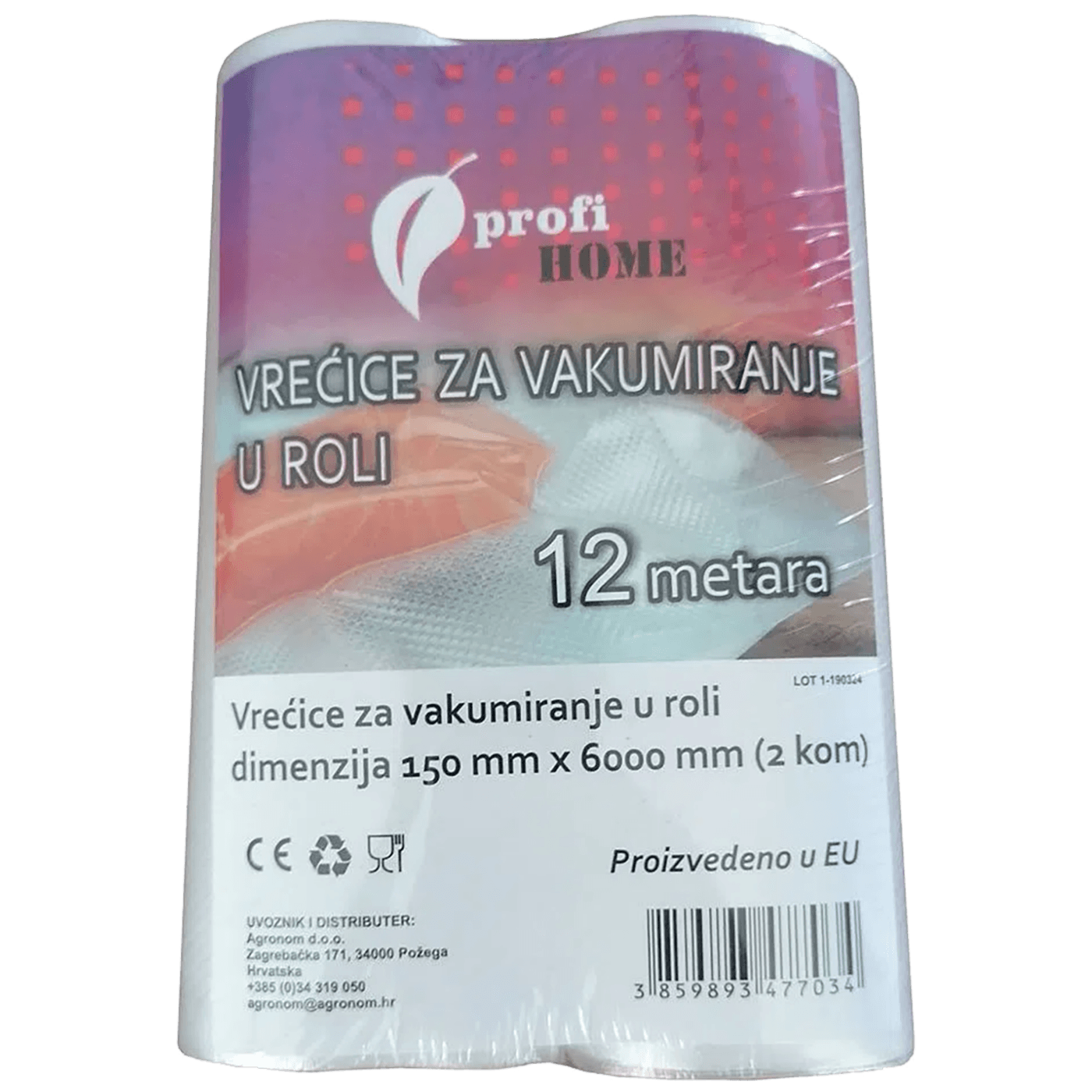 profi HOME Vrećice/Folije za vakumiranje u roli, 150 x 6000 mm, 2 kom - 453605