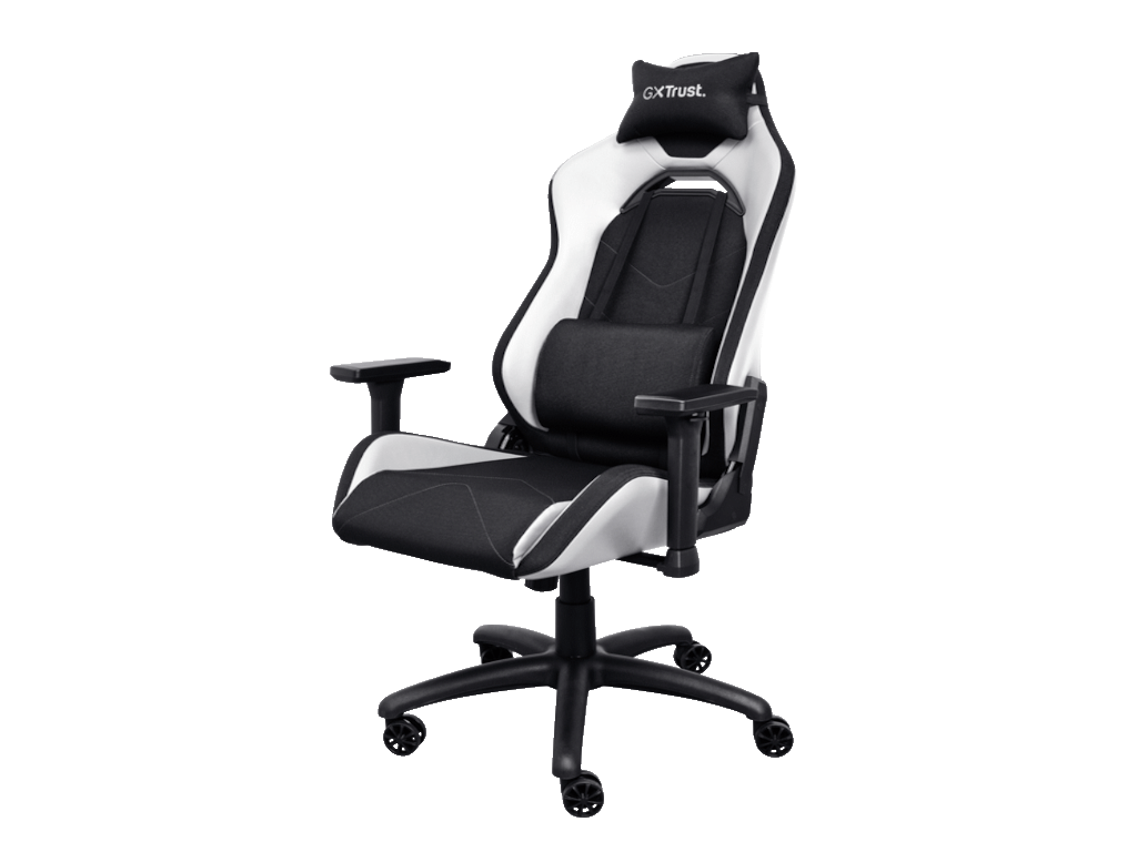 Trust GXT 714W gaming stolica RUYA, crno-bijela, udobna,podesiva, ergonomska, eko materijal