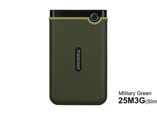 Transcend HDD 1TB StoreJet M3Portable,USB 3.1,anti-shock,Military Green