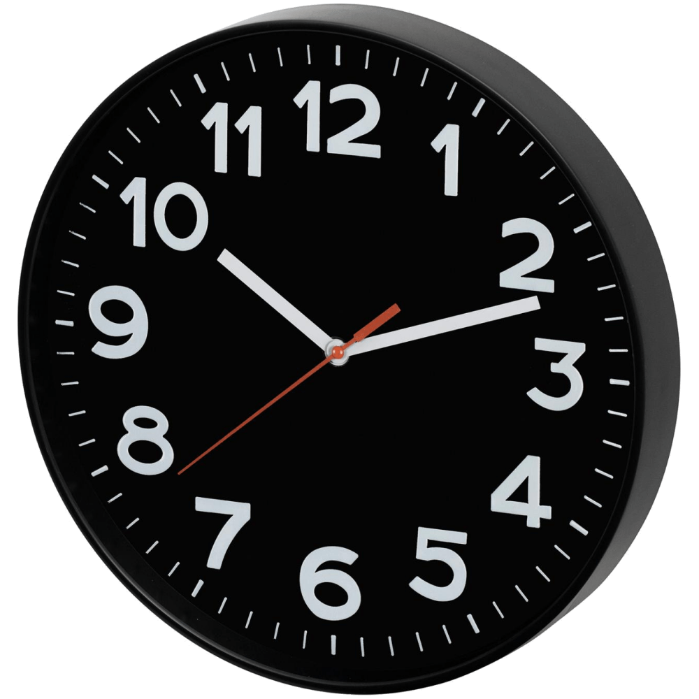 home Zidni sat za dom AWC300BK, staklena prednja strana, visoki k