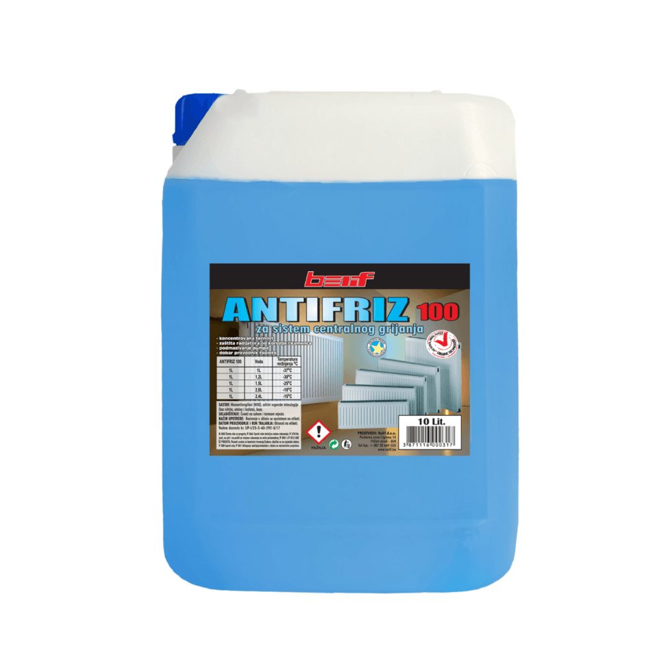 BELIF ANTIFRIZ 100% ZA CENTRALNO GRIJANJE 10L