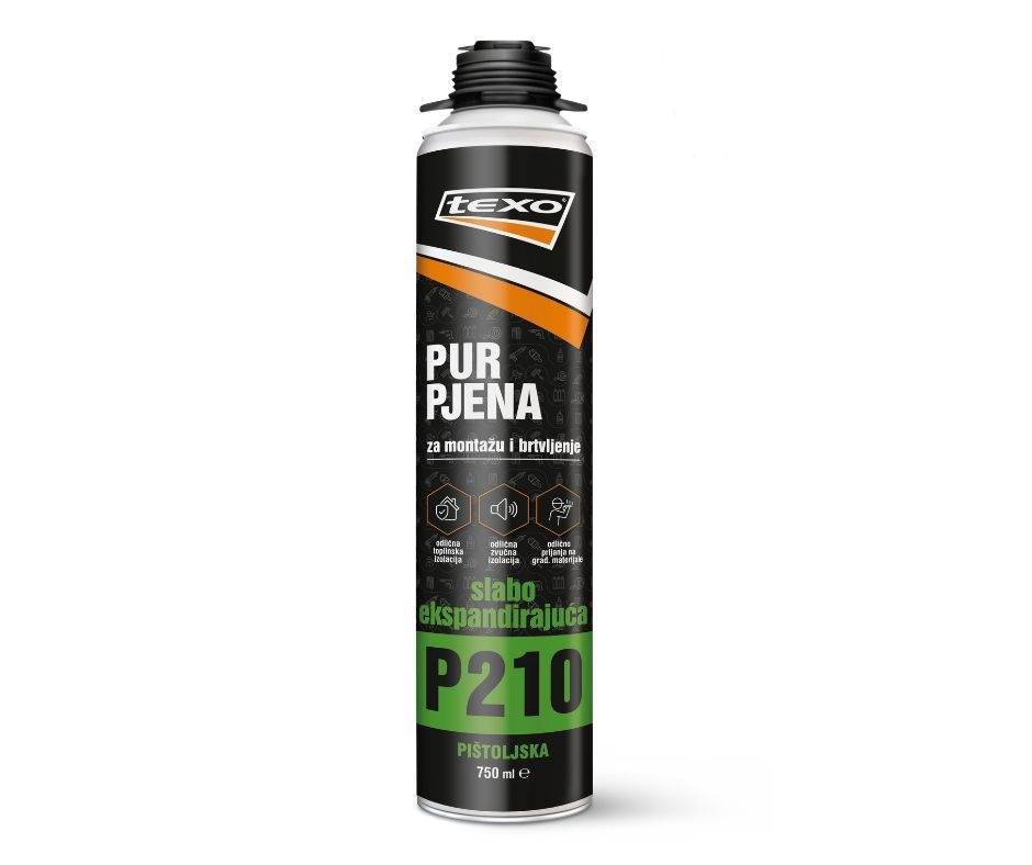 TEXO Pur pjena slabo ekspandirajuća pištoljska P210 750ml