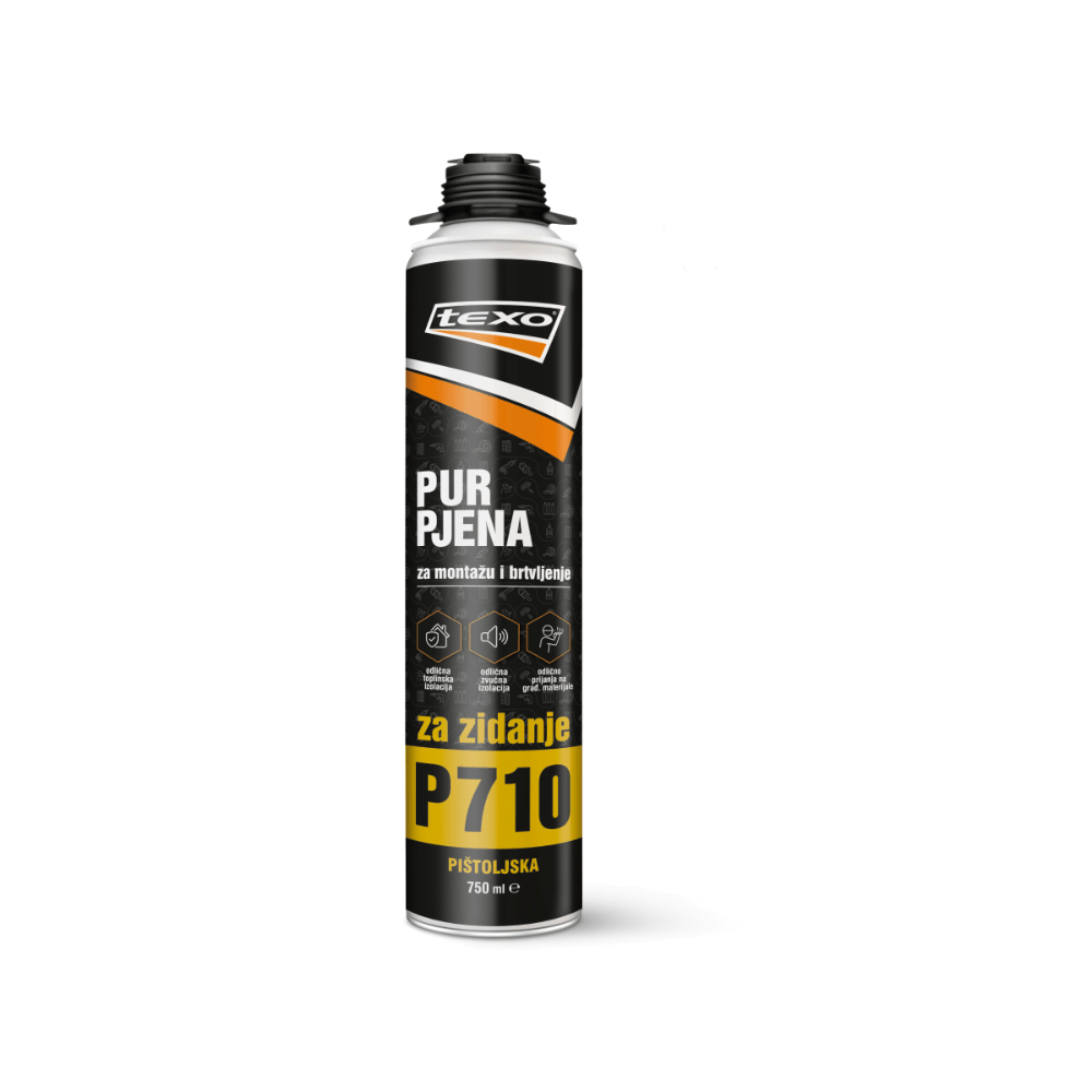 TEXO Pur pjena za zidanje pištoljska P710 750ml