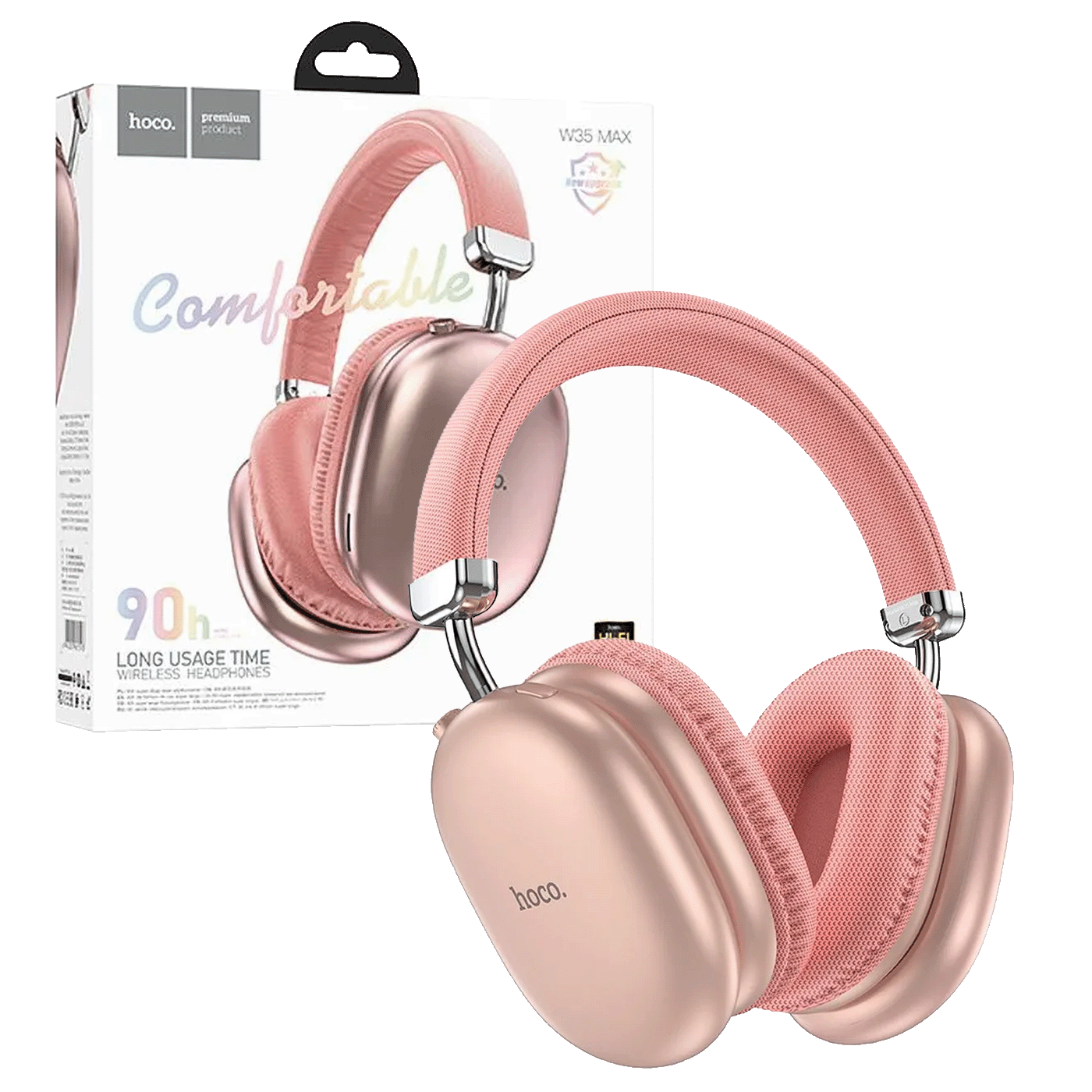 hoco. Slušalice bežične, Bluetooth - W35 Max Joy Pink