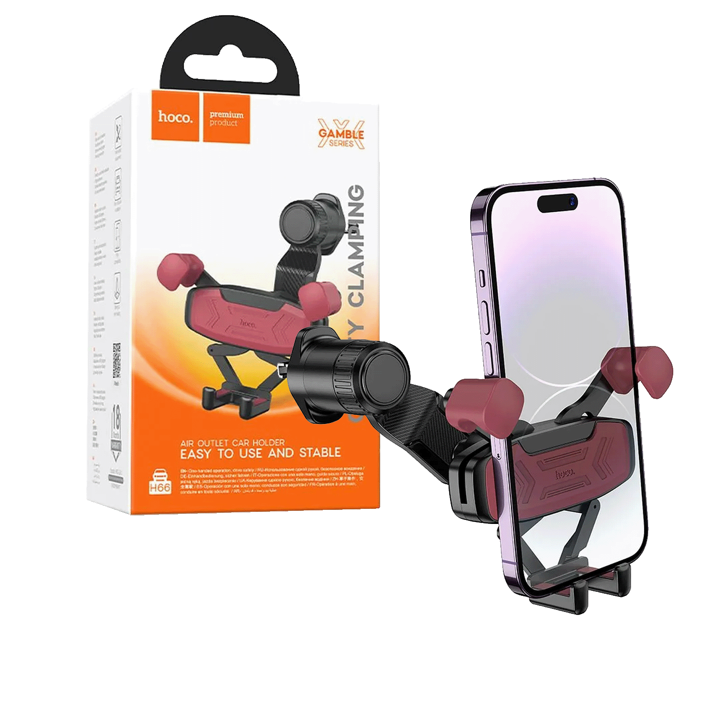 hoco. Auto držač za mobilne uređaje - H66 Black&Red