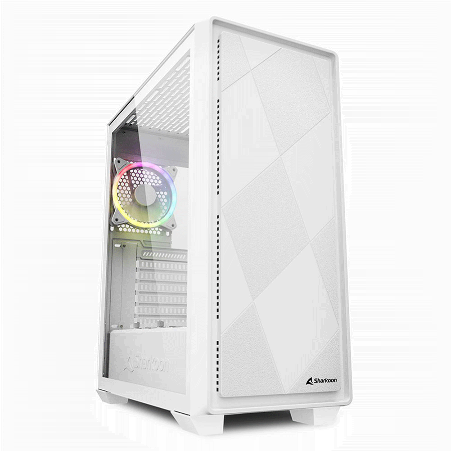 Kućište SHARKOON gaming, VS8 White RGB ATX, ventilator 3x120mm