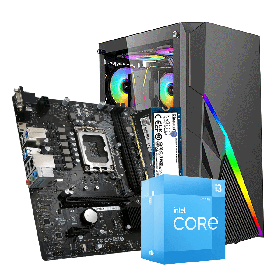 GNC PERFECT Win 11 PRO, Microsoft Office Pro Plus i3-12100 3.3GHz, H610 RAM 8GB DDR4 500GB NV2 NVM, IG-MAX 2Y