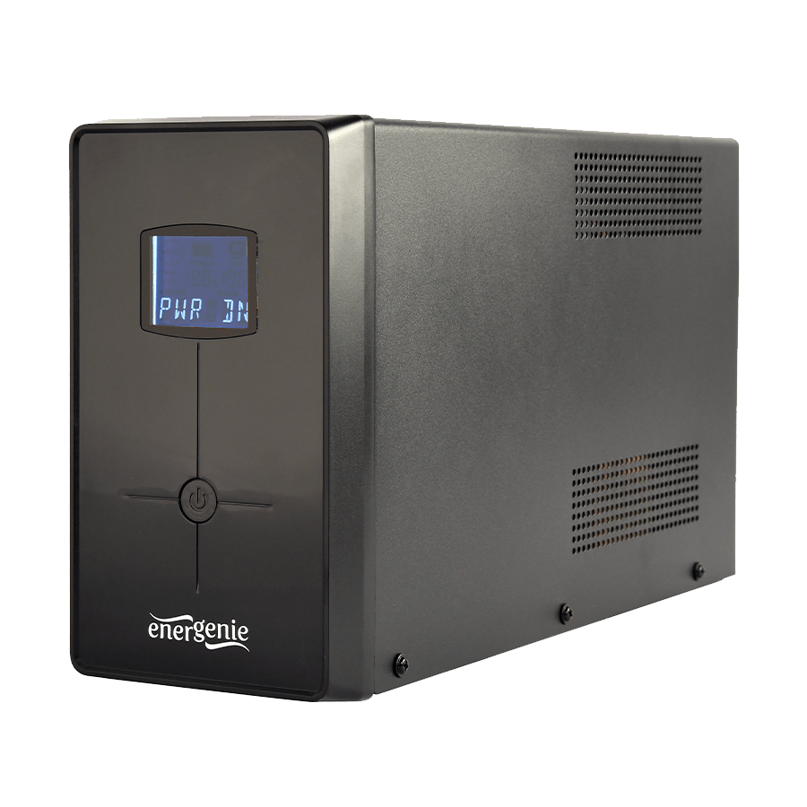UPS GEMBIRD EG-UPS-035, USB and LCD display, 2000 VA, 1200W, black