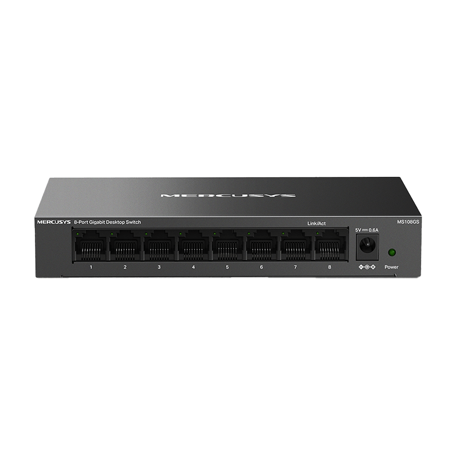 SWITCH MERCUSYS MS108GS 8-Port Gigabit Desktop Switch, Desktop Steel Case