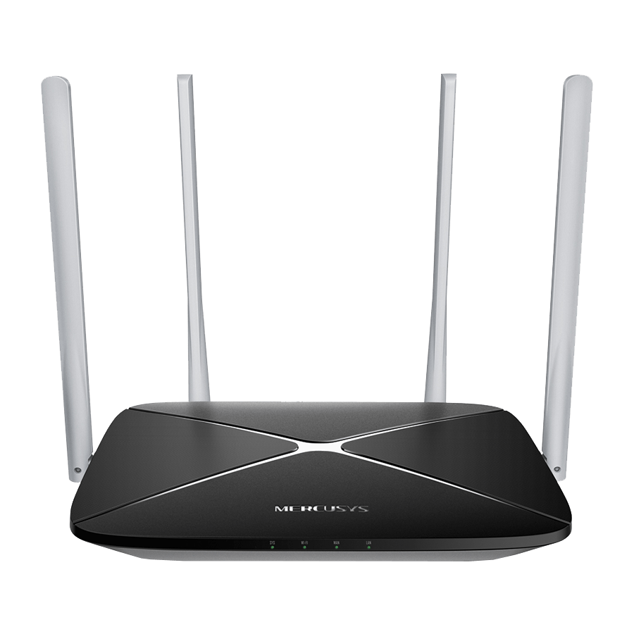 MERCUSYS AC12 AC1200 Dual Band Wireless Router 802.11ac, 4xLAN, 1WAN, 4x5dBi omni directional