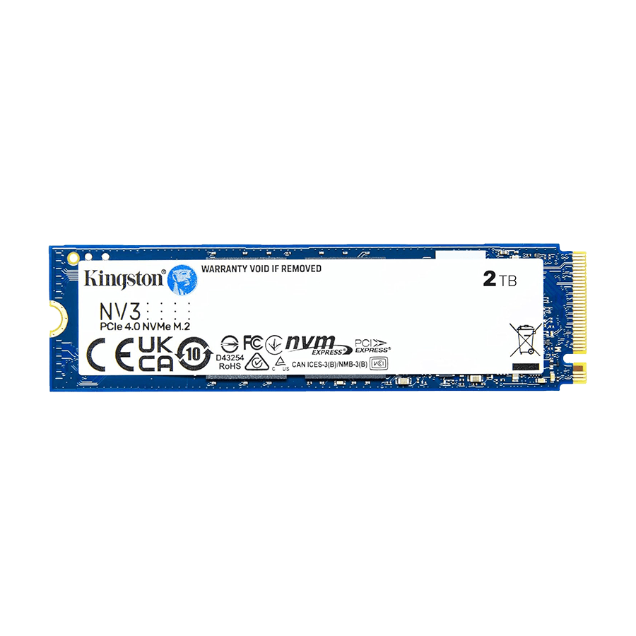 Kingston SSD SNV3S/2000G 2TB NV3 NVMe PCIe Gen 4.0  Up to 6,000MB/s read, 5,000MB/s write