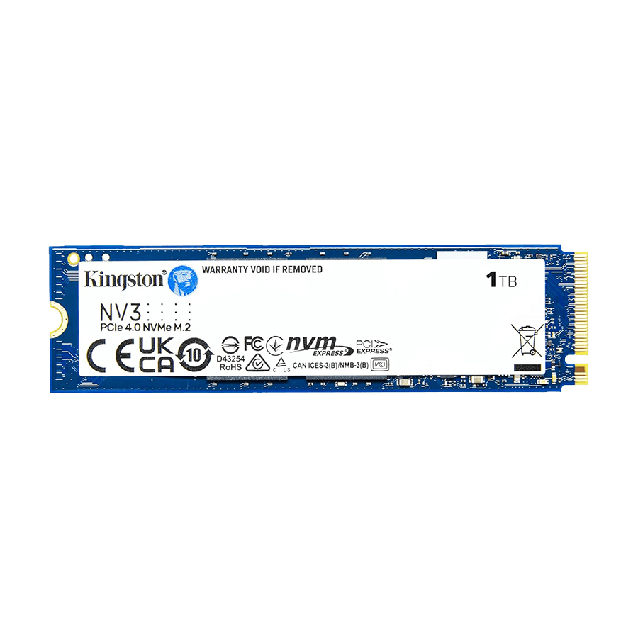 Kingston SSD SNV3S/1000G 1TB NV3 NVMe PCIe 4.0 Up to 6,000MB/s read, 4,000MB/s write