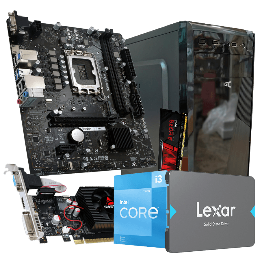 GNC OFFICE i3-12100F 3.30GHz MB H610MHP RAM 16 GB DDR4 SSD 480 GB GT730­2GB Kućište GNC + EZ Cool napojna 500W Windows11PRO 2Y