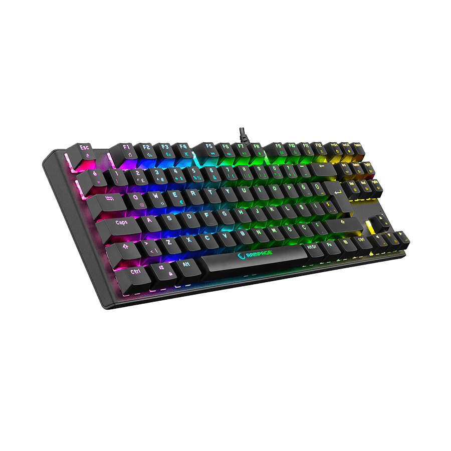 Tastatura gaming RAMPAGE KB-R17 Raptor Black USB 6 Color Blue Switch BiH Layout Gaming Mechanical Keyboard, 31409