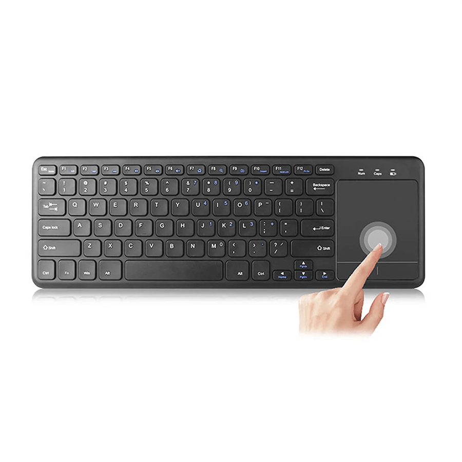 Tastatura EVEREST EKW-155 Black ToucPad Mouse US/ENG Layout Wireless Keyboard + Touch Mouse, Ultra Slim Media Hotkeys/Smart TV, 22147