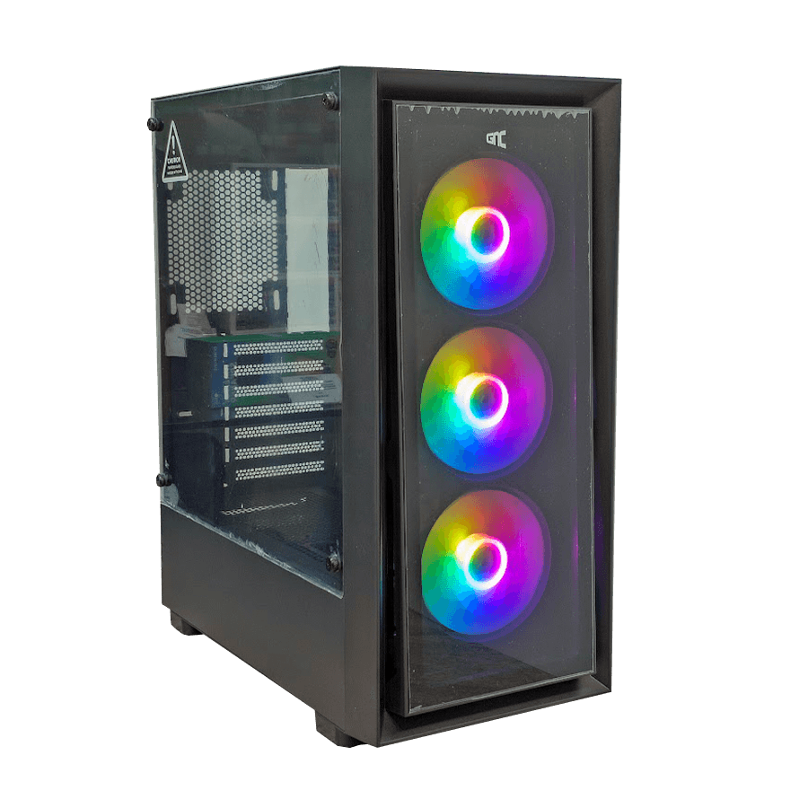 KUĆIŠTE GNC EZ COOL GAMING HC-625B BEZ NAPAJANJA, Tempered Glass, 3x120 RGB ventilator
