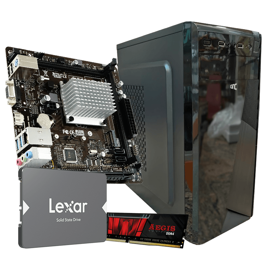 GNC ŠKOLARAC  Win 11 Pro, Intel Cel.Quad Core J4125 up to 2.7GHz, MB J4125NHU, RAM 8 GB DDR4 2666 MHz, SSD 256 GB, GNC Kućište + 500W, 2Y