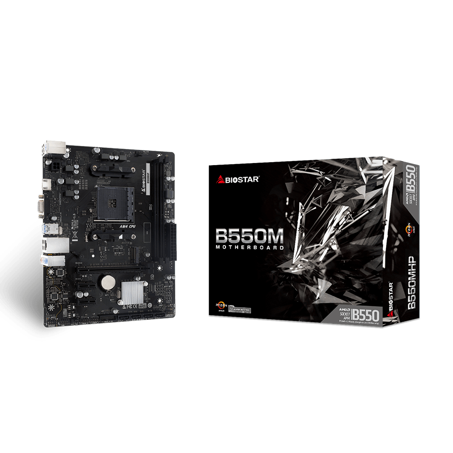 MB BIOSTAR B550MHP, mATX, Soc AM4,  DDR4, M.2, GbE LAN, HDMI, VGA