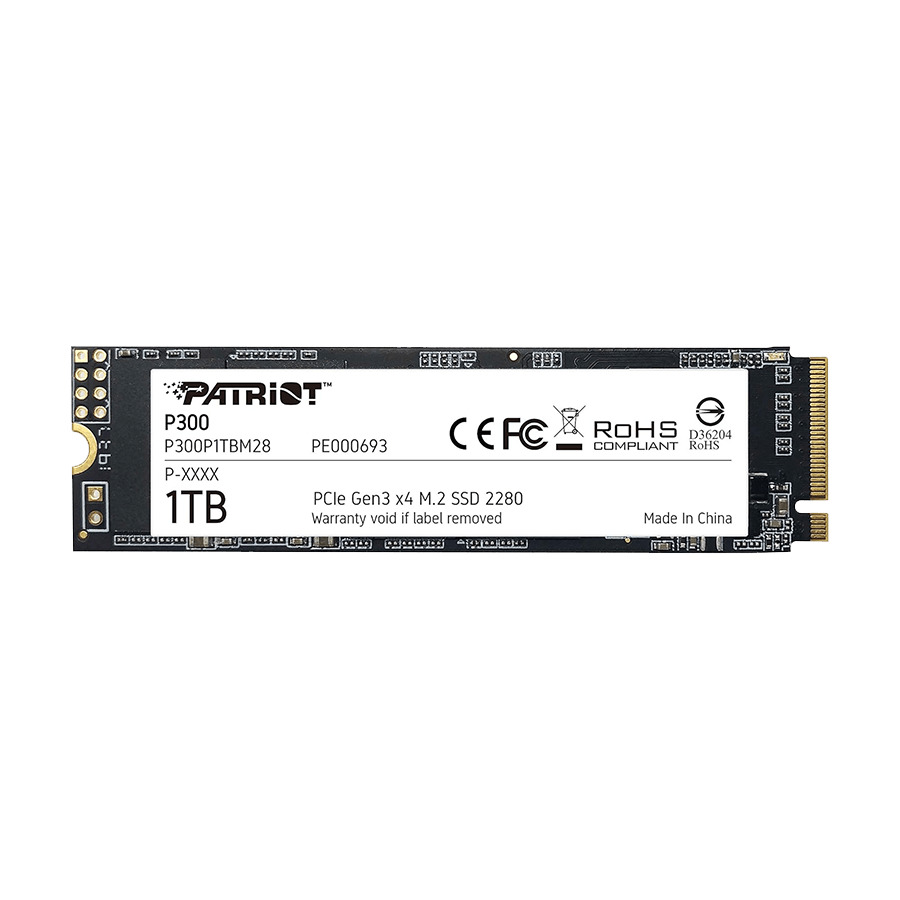 PATRIOT SSD M.2 NVMe P300 2280 PCIe 1TB Low-Power Consumption SSD P300P1TBM28