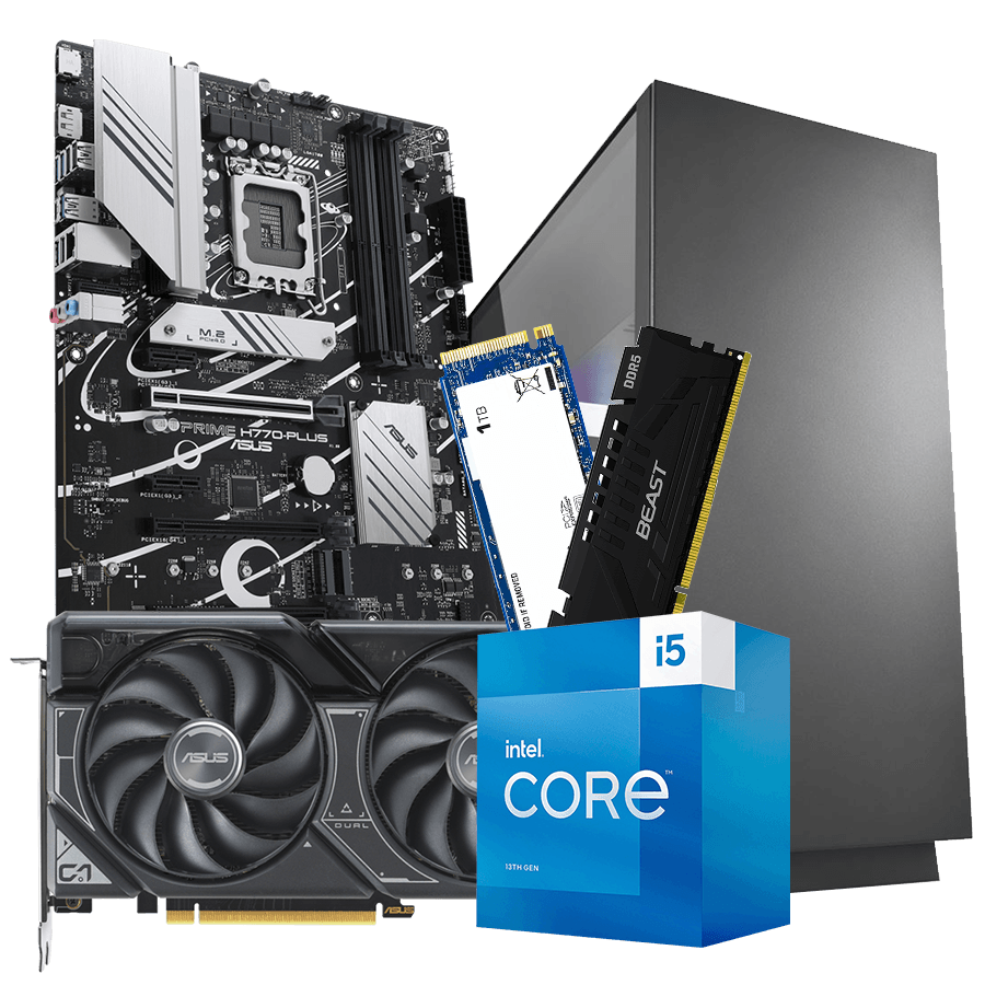 GNC GAMER Nitro, MB H770, i5-13400 2.5GHz, RTX4060 Ti 8GB, 32GB DDR4, SSD 1TB NVMe, napojna 500W, kućište gaming