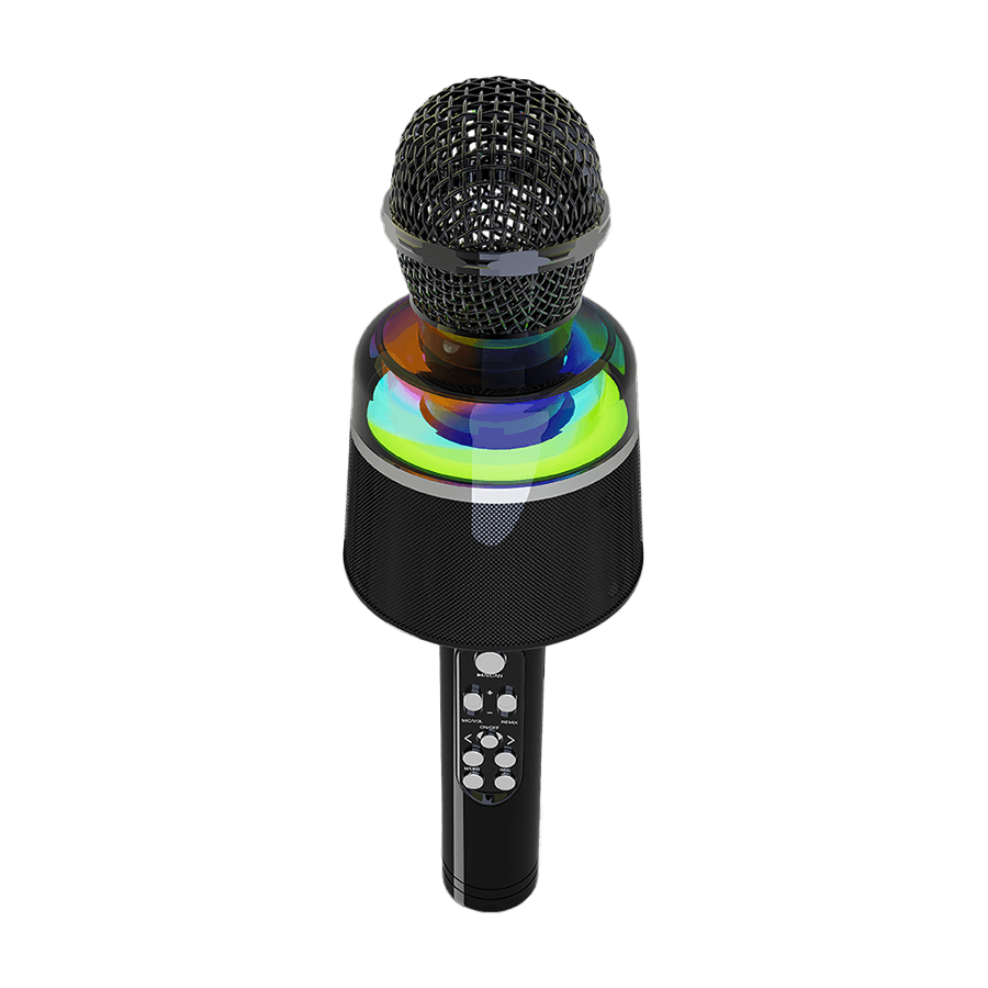 Mikrofon karaoke wireless bluetooth sa zvučnikom, black, GEMBIRD MICBT-01-BK