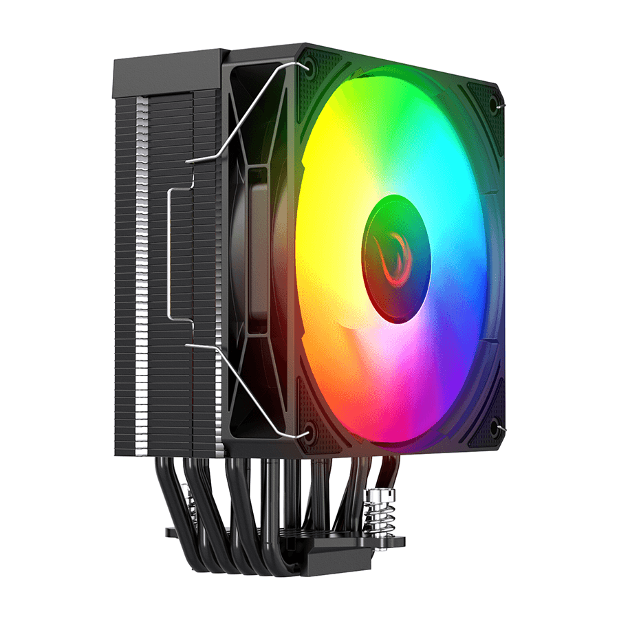 CPU hladnjak RAMPAGE OCTAGON C70 Black 63CFM 12cm ARGB Temperature Display AM5/LGA1700 Compatible Air Cooled CPU Fan, 41402