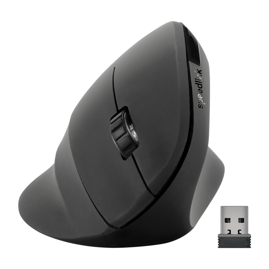 Miš SPEEDLINK PIAVO Ergonomic Vertical Mouse - Wireless, rubber-black, SL-630019-RRBK