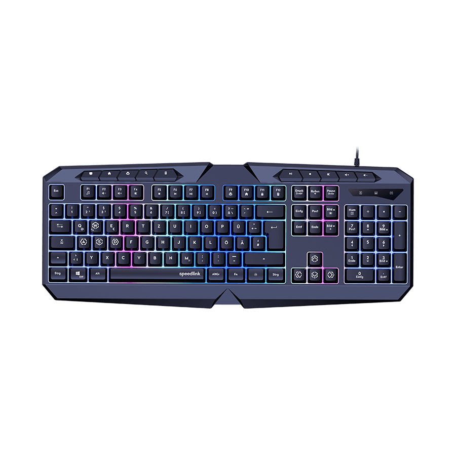 Tastatura SPEEDLINK LUDICIUM RGB Rainbow Gaming Keyboard, black - US Layout, SL-670004-BK-US