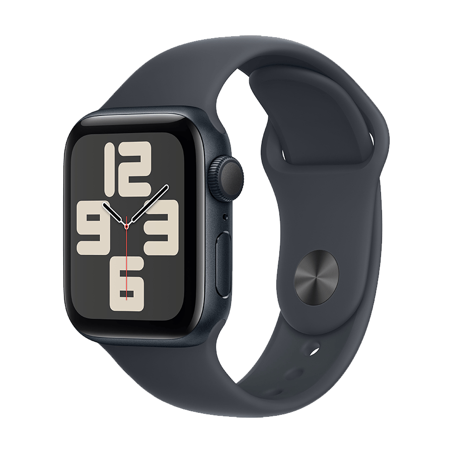 Apple Watch SE 2024 40mm ALUMINUM CASE WITH MIDNIGHT SPORT BAND MXE93