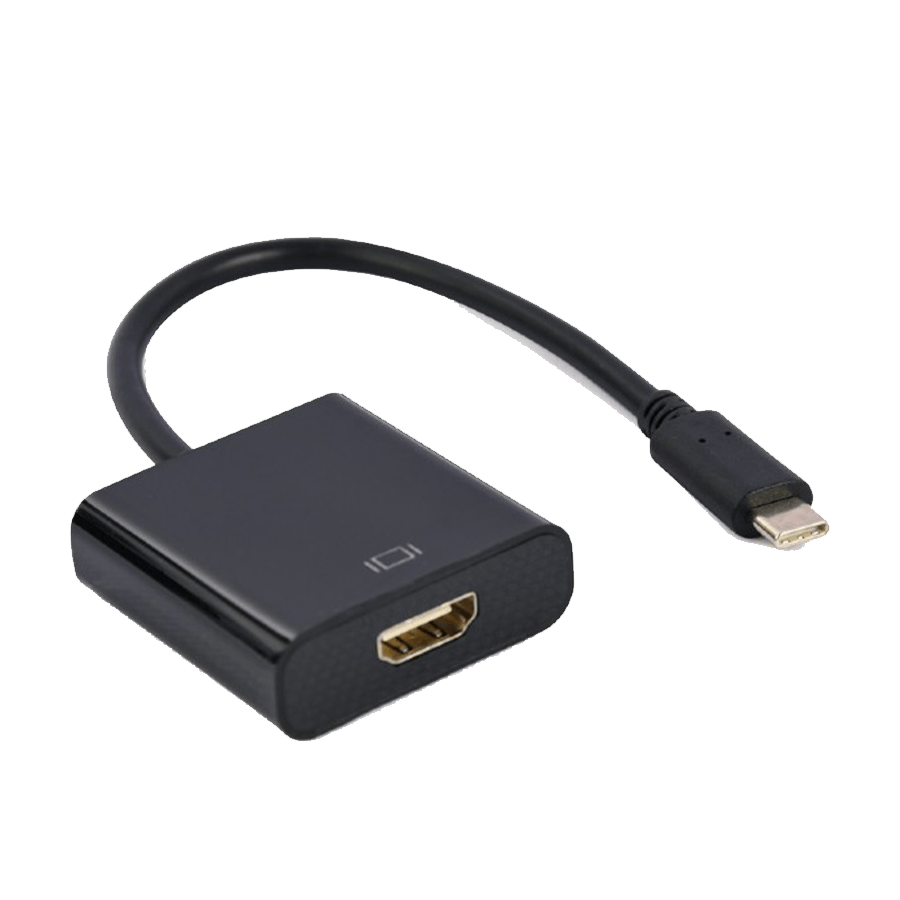 USB adapter Type-C to HDMI adapter 4K@30Hz, 15 cm, black, GEMBIRD, A-CM-HDMIF-03