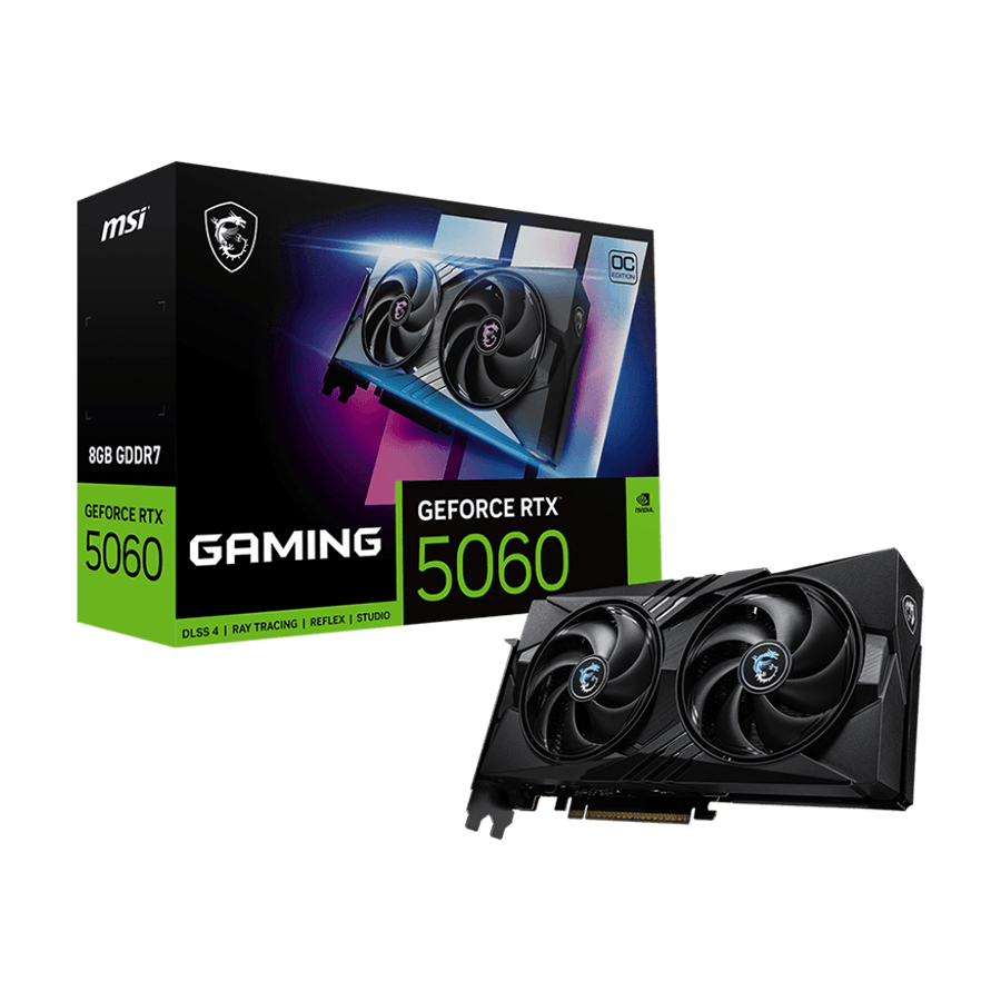 VGA MSI Nvidia GeForce RTX 5060 8G GAMING OC 8GB GDDR7/128bit, 3xDP, 1xHDMI