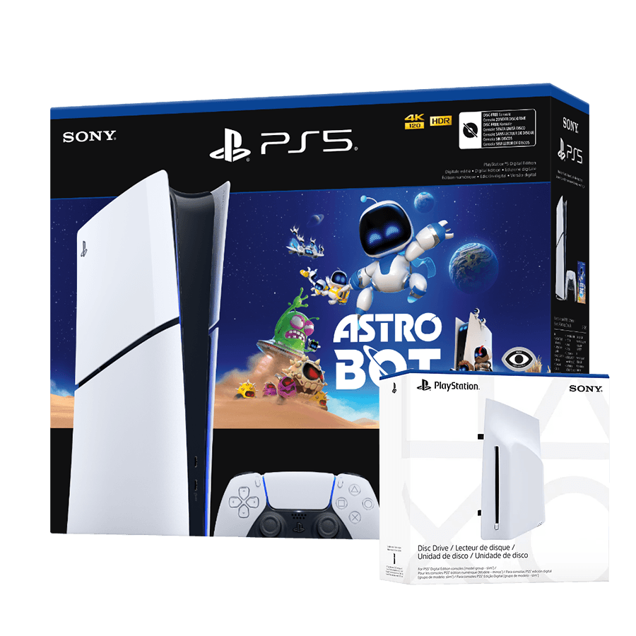 PlayStation 5 Slim Digital Edition D chassis + Playstation Disc drive+ Astro Bot VCH 1000044336V2