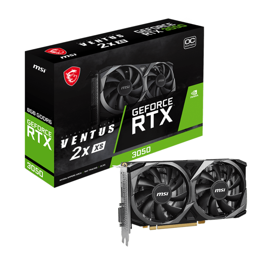 VGA MSI NVidia RTX 3050 VENTUS 2X XS 8G OC GDDR6 128bit, HDMI, DPx3, D0RTX3050VENTUS2XXS8GOC
