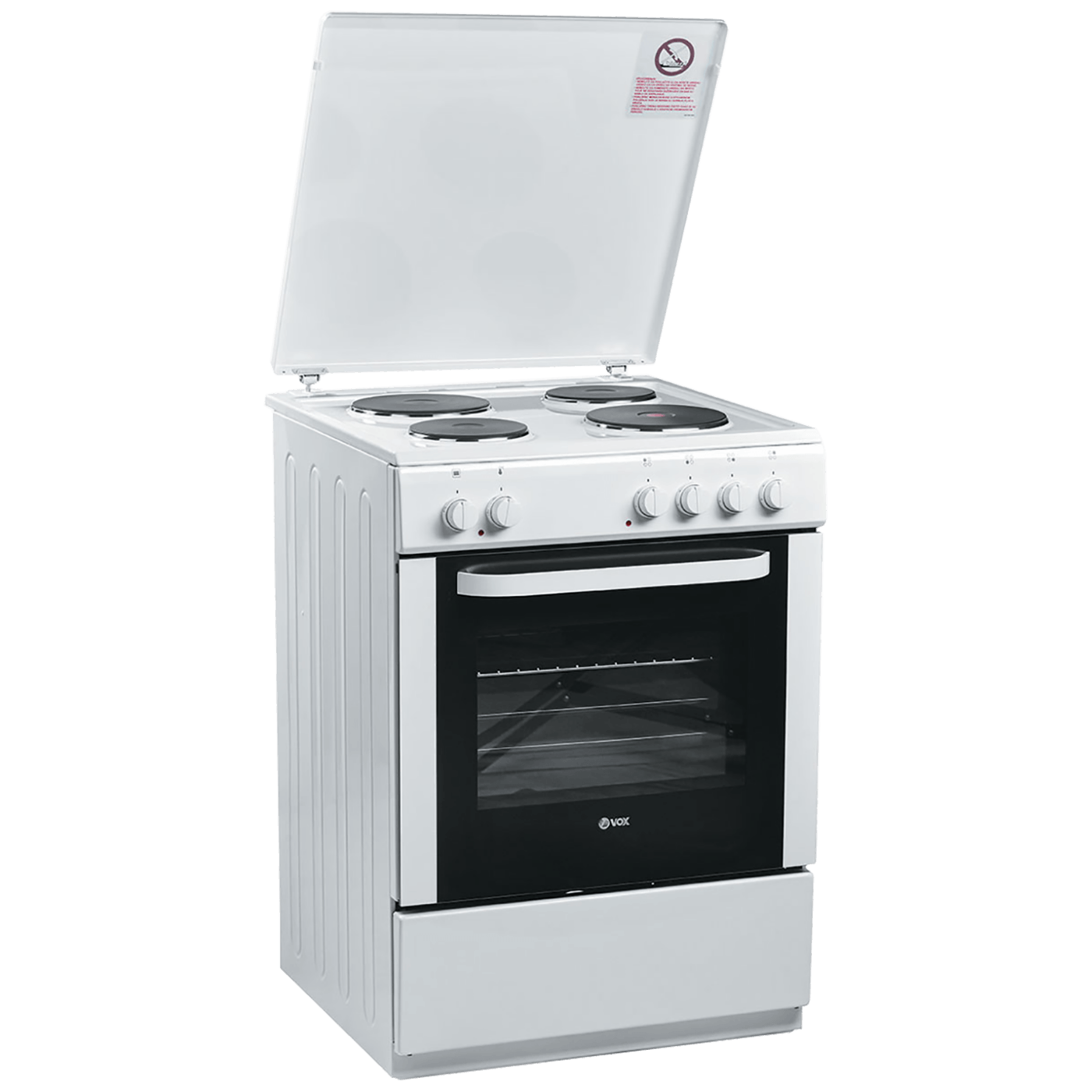 VOX Štednjak, 4 električne ringle, 60 cm, pećnica 72 lit. - EHB 604 XL