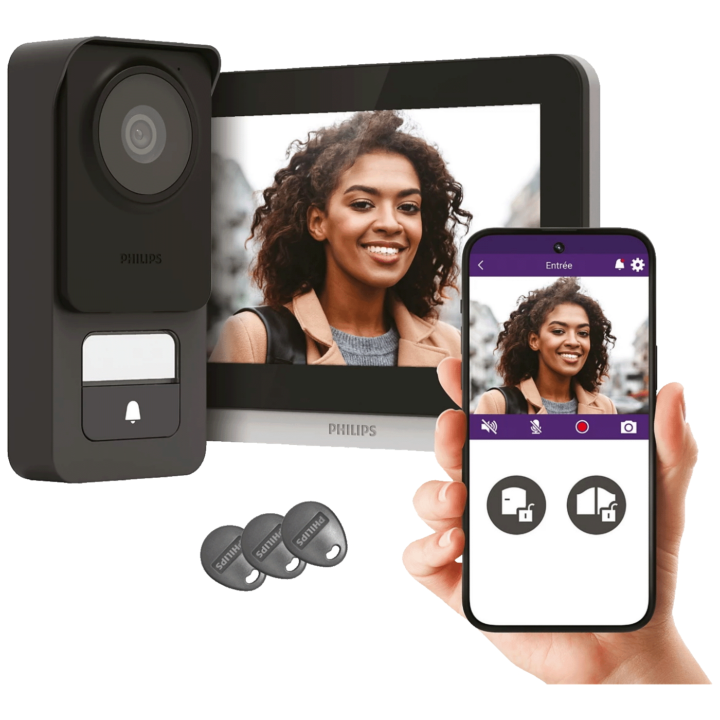 Philips Video interfon7", set, WelcomeEye Connect 3