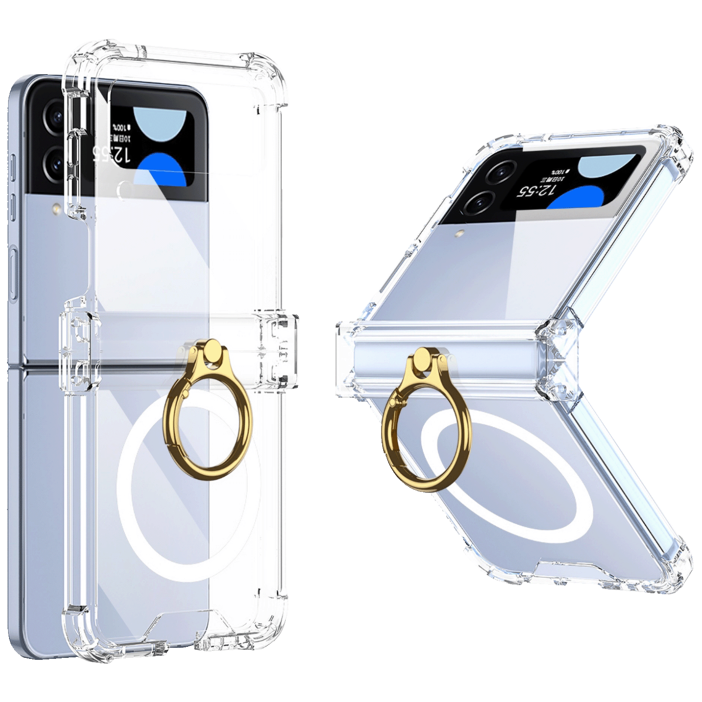 NN-Su Maska za Samsung Z Flip4, MagSafe, sa prstenom, Transparent - Galaxy Z Flip4, MagSafe with ring