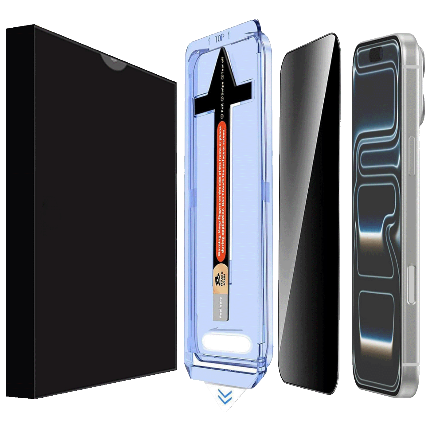 NN-Su Zaštitno staklo za iPhone 17 Pro Max, Black - iPhone 17 Pro Max Privacy T. Glass