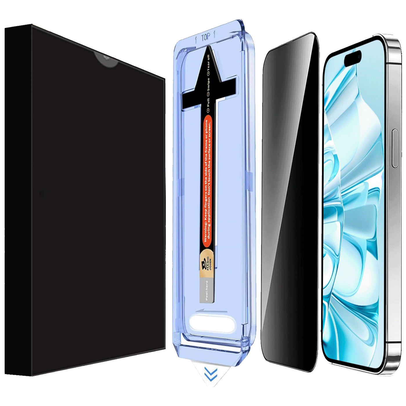 NN-Su Zaštitno staklo za zaštitu privatnosti za iPhone 16 - iPhone 16 Privacy Tempered Glass