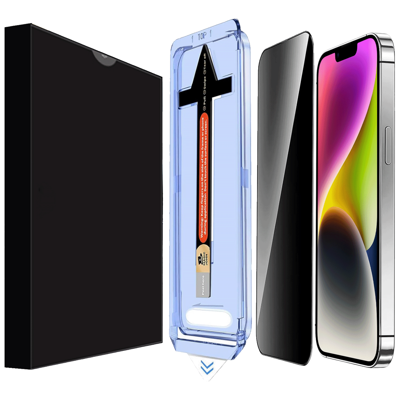 NN-Su Zaštitno staklo za zaštitu privatnosti za iPhone 14 - iPhone 14 Privacy Tempered Glass