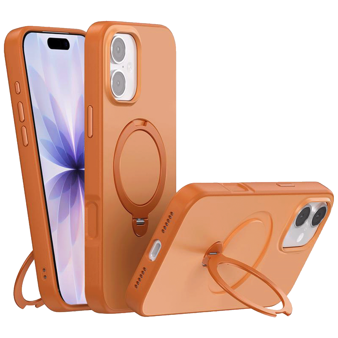 NN-Su Maska sa rotirajućim držačem za iPhone 17, Magsafe, orange - iPhone 17 Rotation Holder