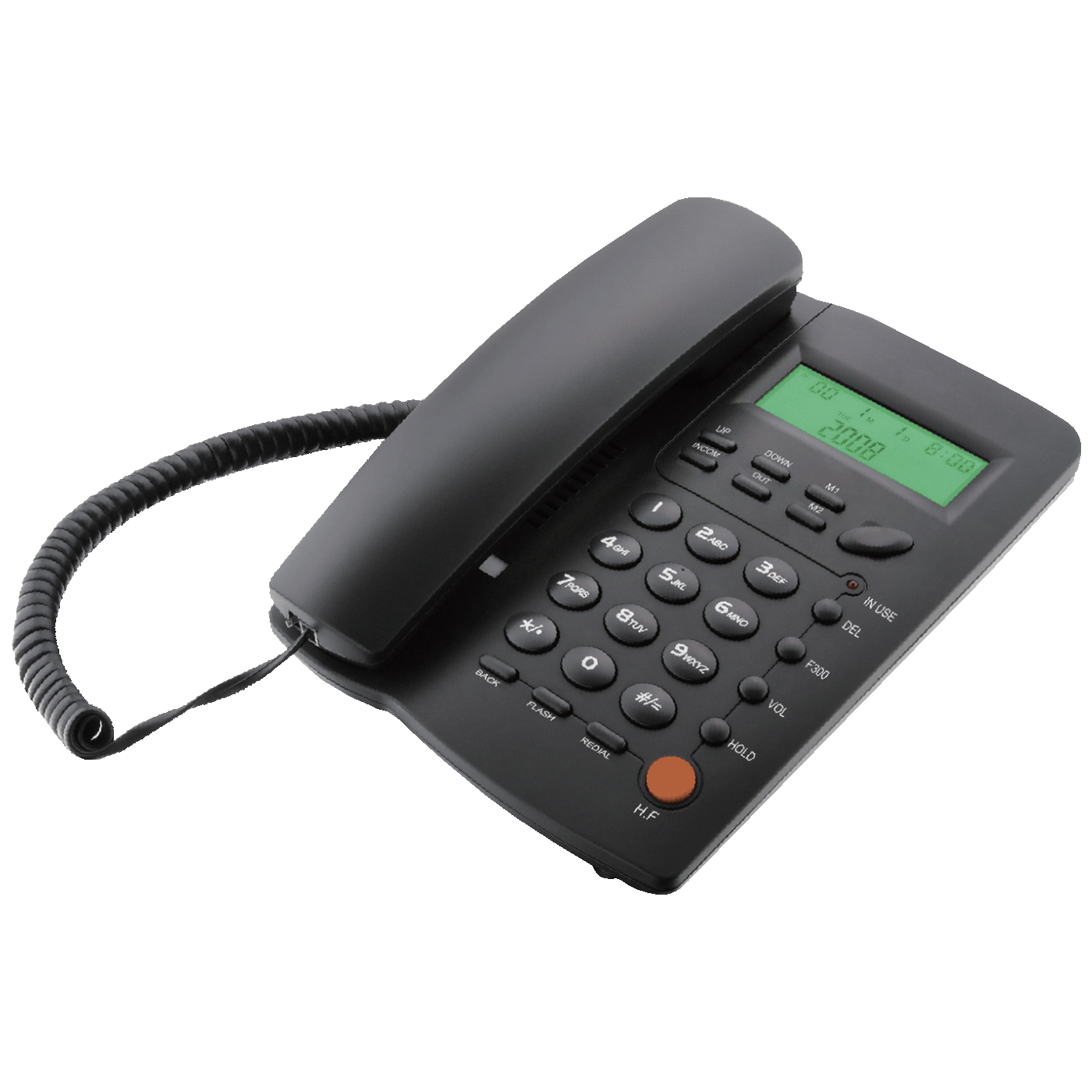 MeanIT Telefon stolni, LCD zaslon, ID broja, handsfree, crna - ST-300 Black